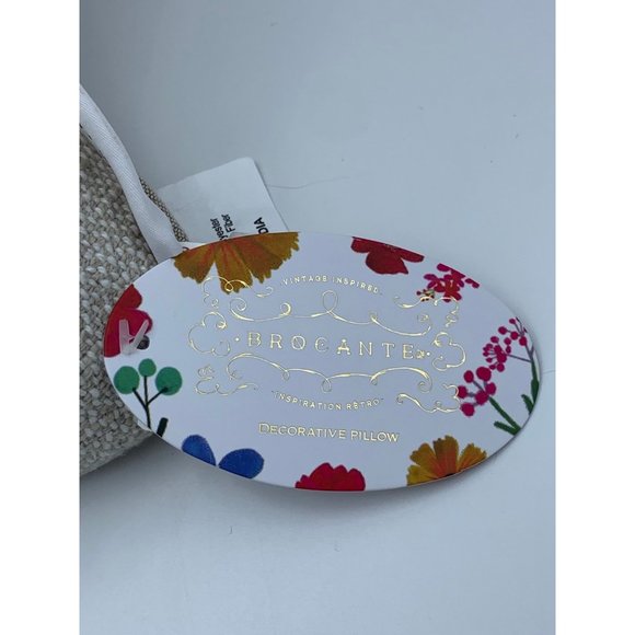 Brocante Multi Colored Mushroom Decorative Throw Pillow 20" x 20" - Picture 6 of 7